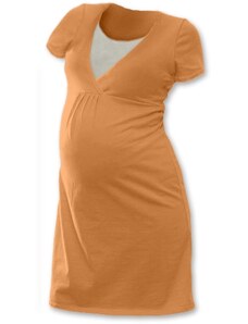 Jožánek Noční košile pro těhotné a kojící matky Lucie, KR - světle oranžová