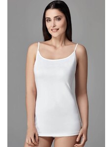 Dagi 2-Pack White Thin Strap Combed Cotton Women's Undershirt