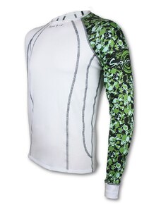 Suspect Animal Pánské funkční triko dlouhý rukáv CAMO bílá BambooHeavy - Zelená / XL