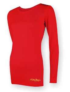Suspect Animal Dámské funkční tričko SPORTY dlouhý rukáv červená Bamboo Ultra CLASSIC - Červená / M