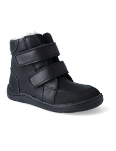 Barefoot dětské zimní boty Baby Bare - Febo Winter Black Asfaltico černé