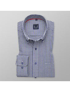 Willsoor Pánská košile Slim Fit s tmavě modrým vzorem 12336