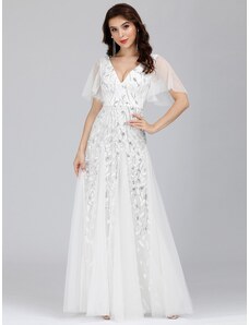 Dámské luxusní bílé šaty Ever Pretty 0734