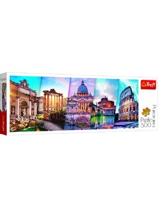Trefl Puzzle panoramatické Cestování do Itálie 500 dílků