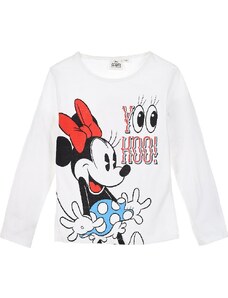 DISNEY MINNIE MOUSE - BÍLÉ DÍVČÍ TRIČKO S DLOUHÝM RUKÁVEM Bílá