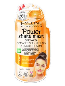 Eveline cosmetics Power Shake Mask Výživná BIO pleťová maska s probiotiky - pomeranč 10 ml