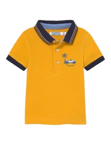 MAYORAL chlapecká polokošile s límečkem, žlutá/modrá