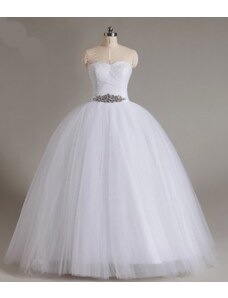 Donna Bridal svatební šaty s broží a tylovou sukní + SPODNICE ZDARMA