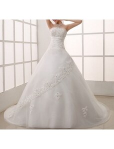 Donna Bridal svatební šaty s krásnou dlouhou vlečkou + SPODNICE ZDARMA