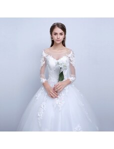 Donna Bridal svatební šaty s 3D květinovou aplikací + SPODNICE ZDARMA