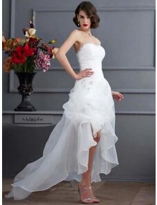 Donna Bridal svatební šaty s krátkou sukní a vlečkou
