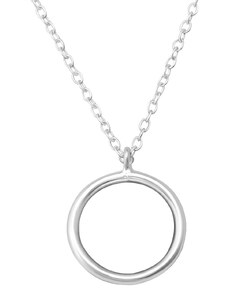 SYLVIENE Stříbrný náhrdelník Circle hladký
