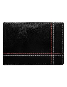 ELOAS Kožená černá menší pánská peněženka RFID v krabičce