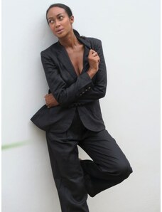 Luciee Black Linen Suit For Woman