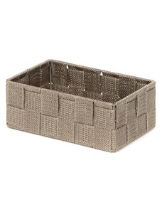 Úložný organizér do zásuvky Compactor TEX - košík M, 18 x 12 x 7 cm, Taupe (šedo-béžový)