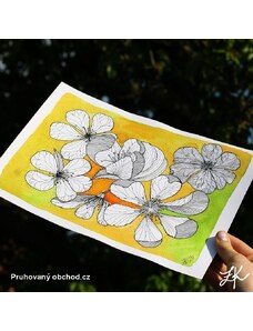 Kvetoucí zahrada v Českém Středohoří- plakát A4