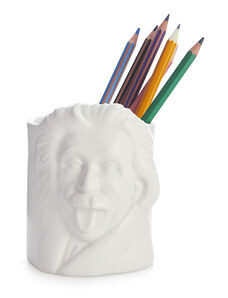 BALVI Stojánek na tužky Albert Einstein 27220, keramika, v.11,5 cm, bílý