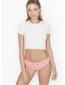 Pružná tanga kalhotky Victoria’s Secret růžová se srdíčky