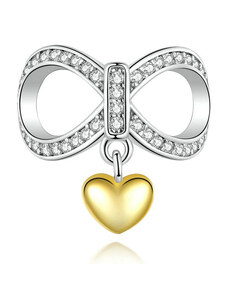 P&J Jewellery Stříbrný visací přívěsek Zlaté srdce SB81