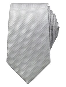 Quentino Světlounce šedá pánská kravata s jemným vzorem