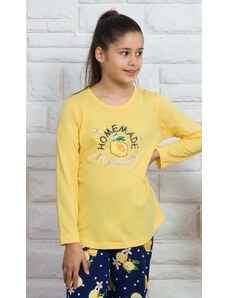 Vienetta Kids Dětské pyžamo dlouhé Alice - žlutá