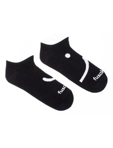 Fusakle Kotníkové ponožky Smajlík černé