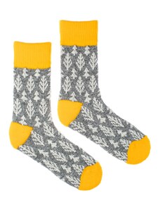 Fusakle Vlněné ponožky merino Vlnáč smrkožlutý