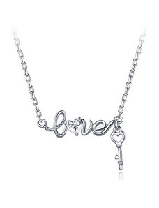 P&J Jewellery Stříbrný náhrdelník Love SN33