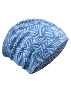 Chlapecká fleecová čepice, spadená- Unuo SHARP, modrá
