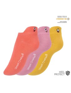 Vincent Creation Ponožky dámské kotníčkové s výšivkou - 3 páry