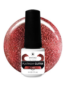 ENII NAILS PLATINUM GLITTER 5 RED 5 ml