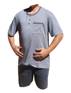 xcena Bavlněné pánské pyžamo šedé nový typ