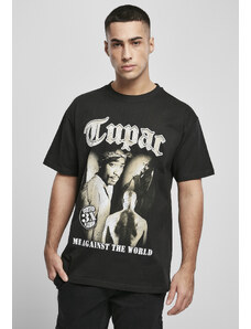 MT Upscale Tričko Tupac MATW Sepia Oversize černé