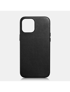 Kožený kryt na iPhone 12 mini - iCarer, Real Leather with MagSafe Black
