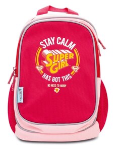 BAAGL Předškolní batoh Supergirl – STAY CALM růžová