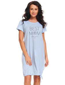 DN Nightwear Mateřská noční košile Best mom světle modrá