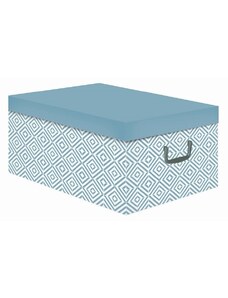 Skládací úložná krabice - karton box Compactor Nordic 50 x 40 x v.25 cm, světle modrá