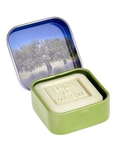 ESPRIT PROVENCE Marseillské mýdlo v plechové krabičce - Olivovník, 25g