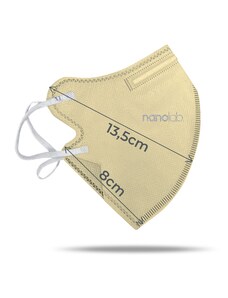 Nanolab Český nano respirátor FFP2 Béžový dámský/junior 5 ks