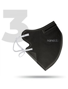 Nanolab nano respirátory FFP2 černá balení 3 kusy