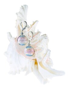 Dámske Náušnice Pastel Dream s ryzím stříbrem v perle Lampglas - /