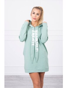 Kesi Šaty s kapucí Oversize tmavě mint