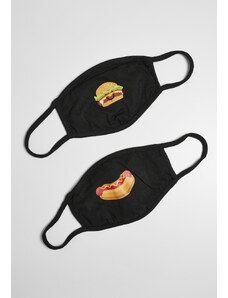 MT Accessoires Burger a Hot Dog Obličejová maska 2 balení černá