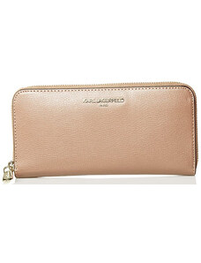 Karl Lagerfeld Paris Zip Around Wallet Almond