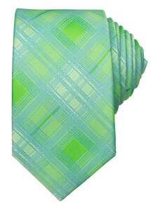 Quentino Zelená pánská kravata károvaná