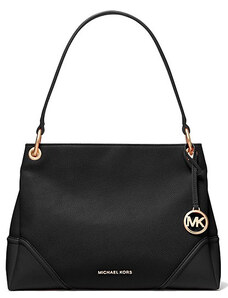 Michael Kors Nicole Medium Shoulder Tote Bag Black Gold