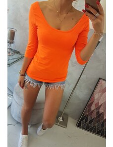 Kesi Basic tričko s 3/4 rukávem oranžové neon Barva: Oranžová, Velikost: One size