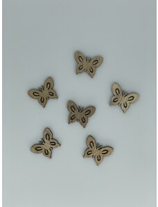 BRIMOON Jarní motýlek dřevěný hnědý v. 27 mm