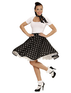 Černá puntíkatá sukně 50. léta