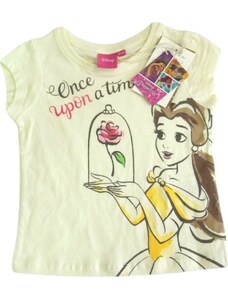 Disney Princess Bella smetanové dívčí tričko s potiskem Smetanová